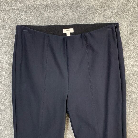 Vince Pants Womens XS Extra Small Black Side Zip Cropped Stretch Waist Trouser - Picture 3 of 13